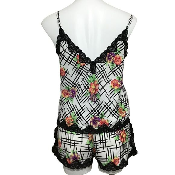 Victoria’s Secret Gold Label 2-Piece Floral Print Pajama Set Vintage Size S - Picture 3 of 11
